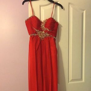 Red formal dress